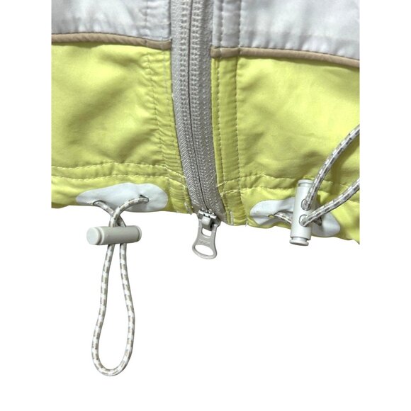 Adidas Stella McCartney Track Top S Oversized Grey Yellow Tan Zip Drawcords Logo - Picture 11 of 16